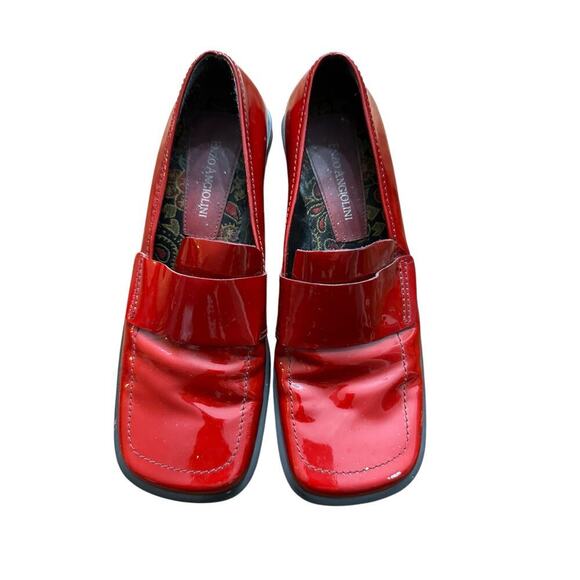 Enzo Angiolini Women's Red Patent Leather Slip On Loafers Size 6.5 - Picture 4 of 8